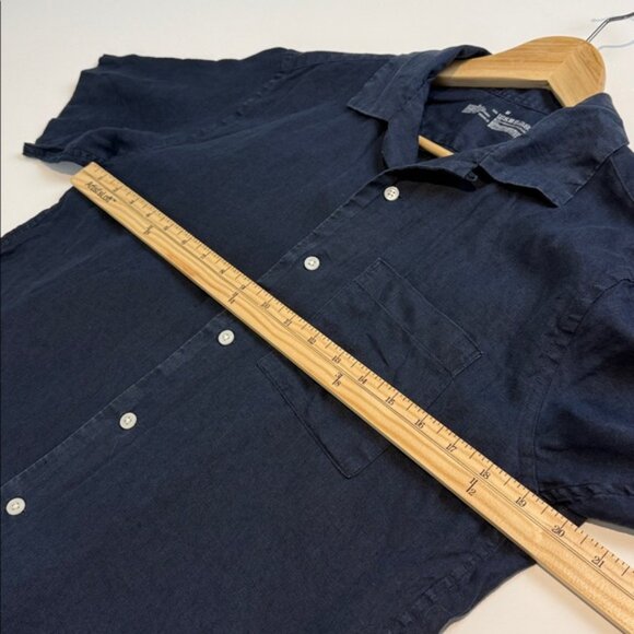 Muji Dark Blue Casual Button Down Shirt Size Medium - Picture 4 of 5